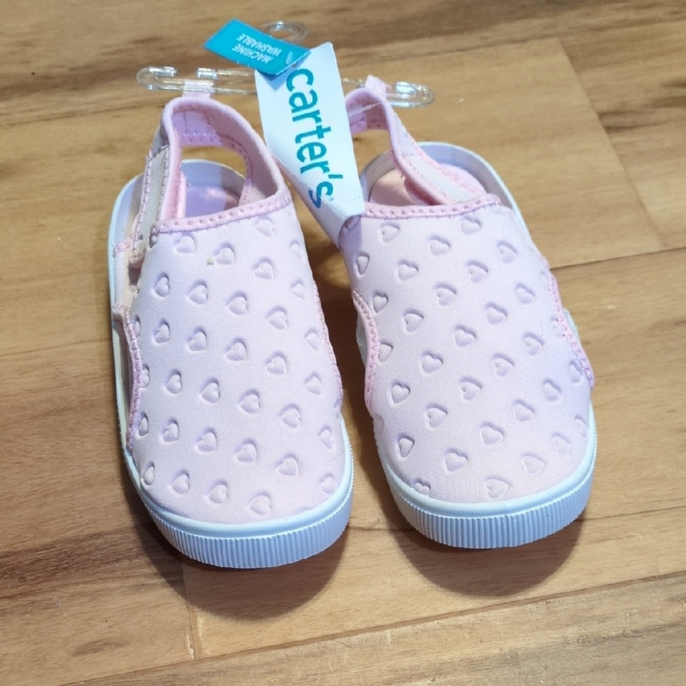 Carter's NWT Pink Heart Water Shoes for Girl Kid Toddler Size 12